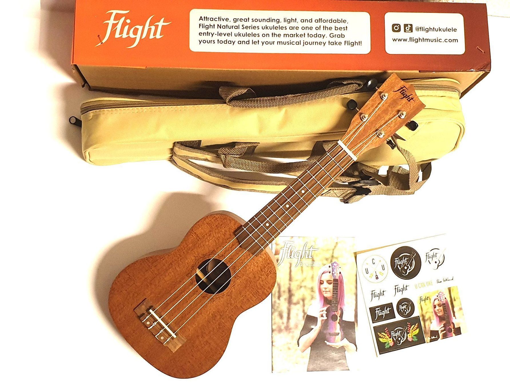 Strumenti musicali: Sopran-Ukulele FLIGHT  mit Etui NEUHEIT – Nuovo (secondo la descrizione) da Wöschnau venduto da Musikhaus-Luethy5012 3