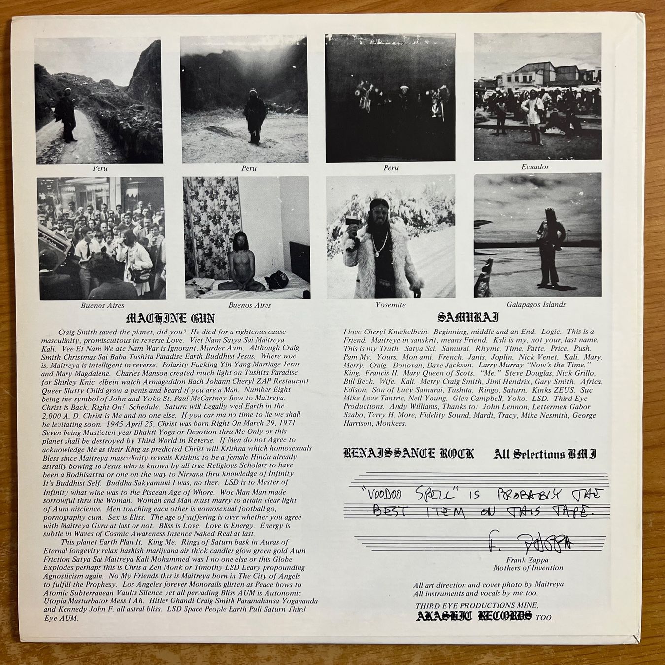 Dischi in vinile: Satya Sai Maitreya Kali - Apache / 2. US-Press. 1980 – Usato da Gais venduto da soundcave57 1