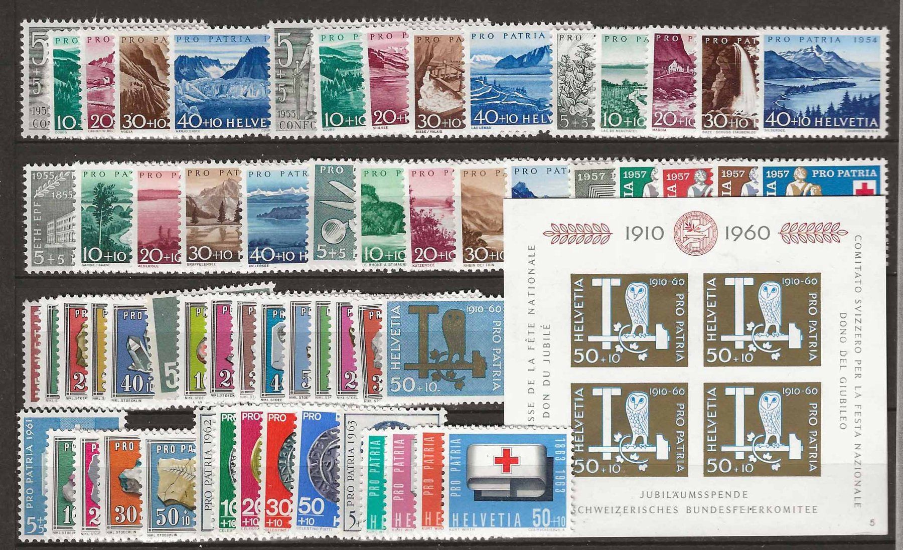 Alle Briefmarken: PP199 - Pro Patria 1938-1963 ** – Gebraucht aus Trélex von Phil_Albert 1