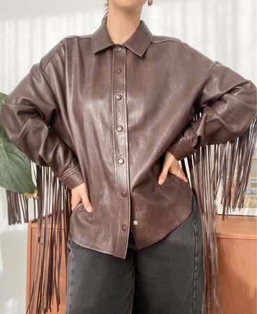Veste / chemise en cuir - XS