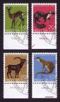 1967_J220-223_Pro Juventute WILDTIERE_Reh_Steinbock..._ET !