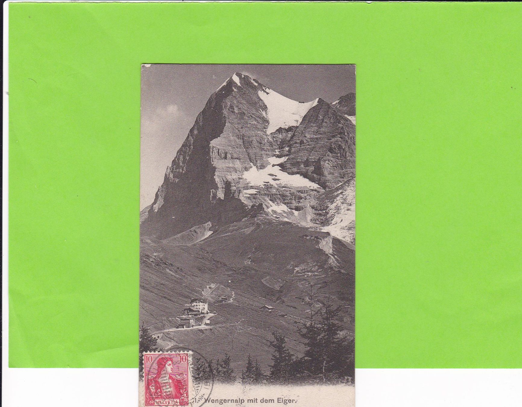 Ansichtskarten: Wengernalp mit dem Eiger – Gebraucht aus St. Peterzell von neckertal