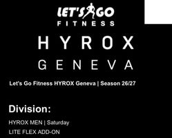 Hyrox Genf / Single-Men Ticket mit Fotograf / Sa. 10. Okt.