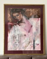 Bild mit Rahmen, Original, Unikat, 86x70