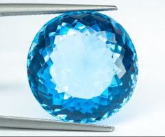 Riesen Topas, Swiss Blue, 37.92 Karat, zertifiziert!