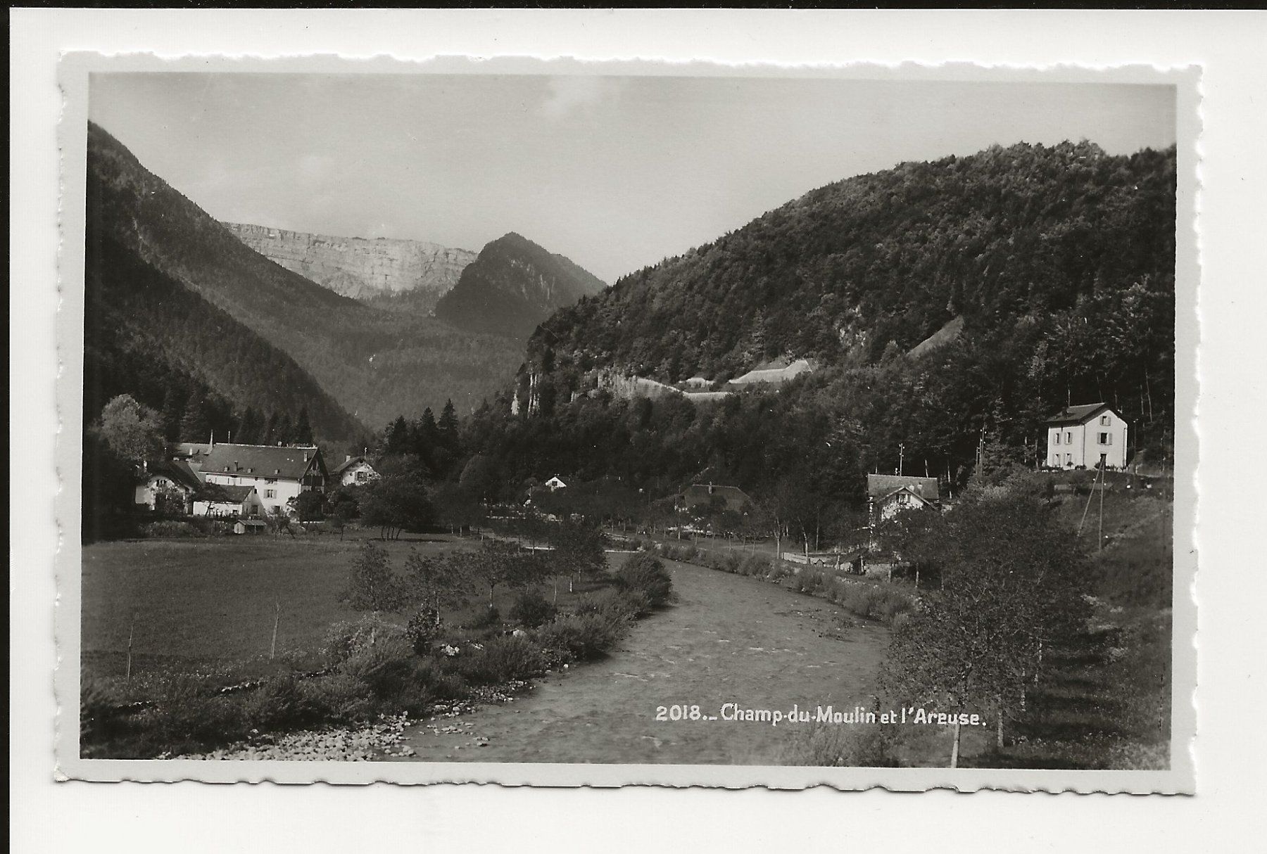 Cartoline postali: AK ca1945  Champ-du-Moulin et l'Areuse – Usato da Greifensee venduto da 315WDO