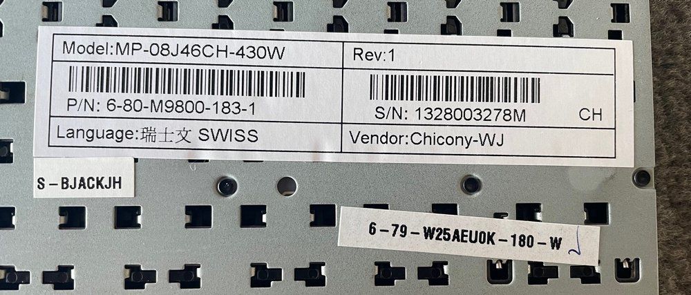 Tastaturen: Clavier pour portable MP-08J46CH-430W – Neu (gemäss Beschreibung) aus Lausanne von Enetg 2