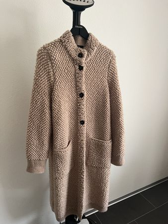 Marc Cain Wollmantel Beige Gr. N3, Strickmantel
