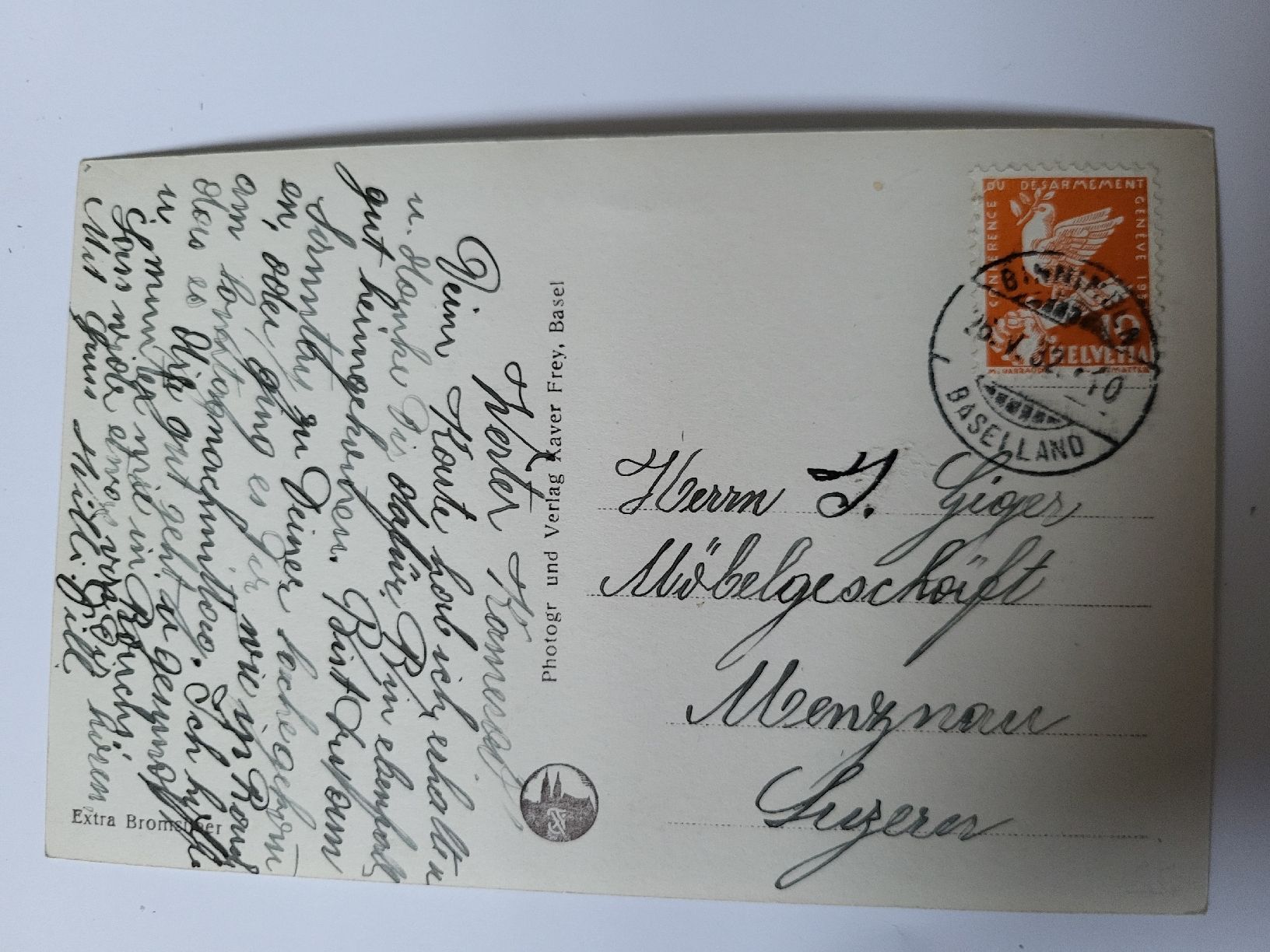 Cartoline postali: Alte Ansichtskarte Binningen Hauptstrasse,  R4 – Usato da nunningen venduto da mic_88k2 1