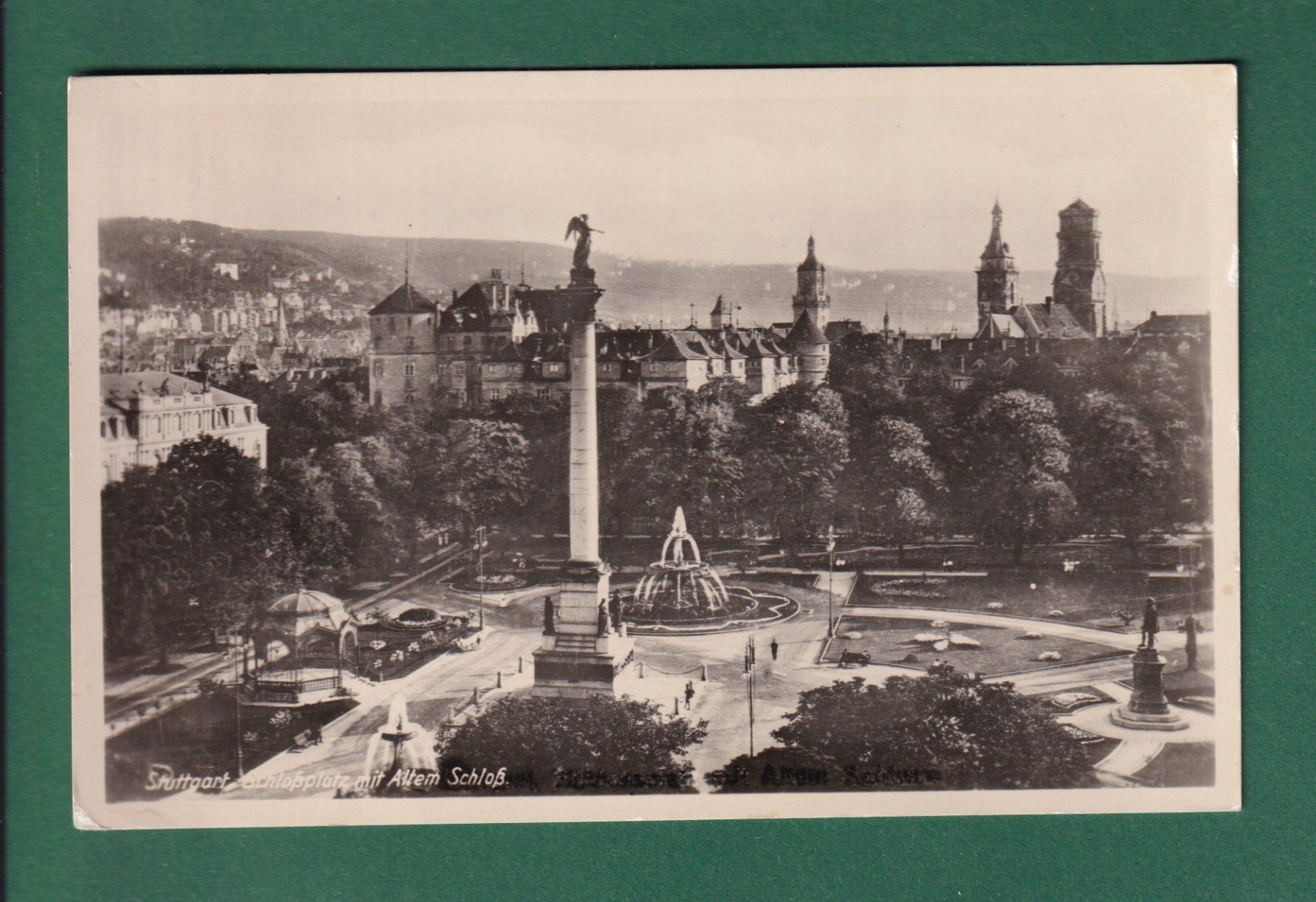 Ansichtskarten: STUTTGART - Schlossplatz - 1936 – Gebraucht aus Pully von nicecards-shop
