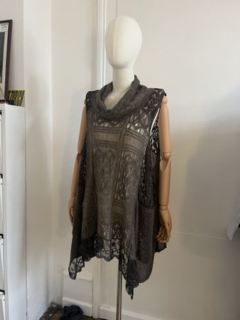 Lace Vest/Dress,One Size, Brown Color