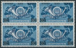 FL - 1950 - Weltpostverein•UPU - Viererblock - postfrisch **