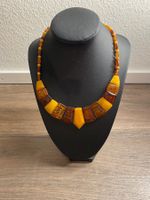 Bernstein Halskette Collier Multicolor flach