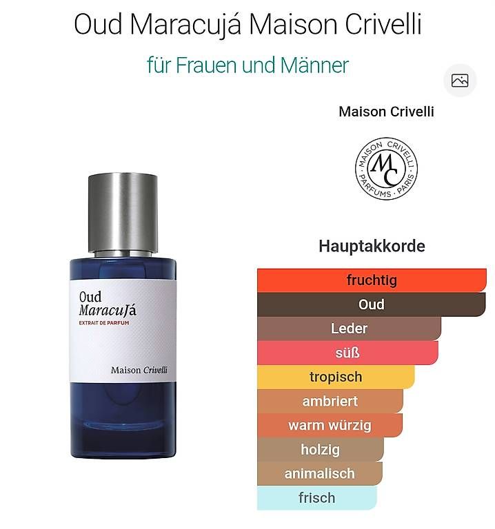 Profumi & Eau de Toilette: Oud Maracuja - Maison Crivelli (50ml/OVP!) – Nuovo e nell'imballaggio originale da Liebefeld venduto da PalaceHQ 2