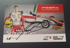 Mick Schumacher  F4  Team Prema original signiert