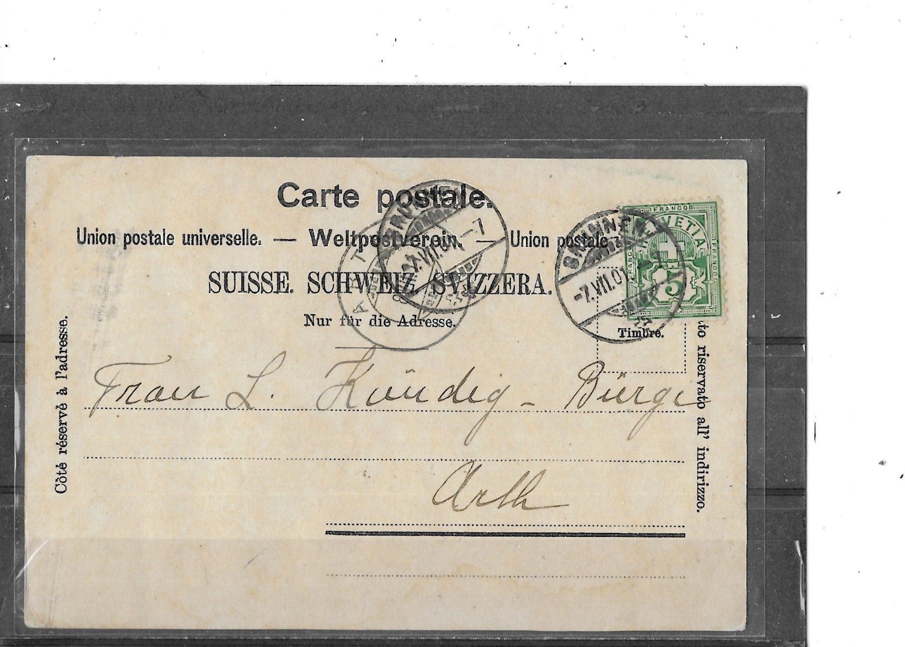 Cartoline postali: SZ Ingenbohl 1901 und die Mythen – Usato da Schocherswil venduto da Wilare 1