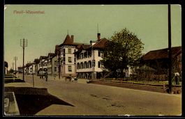 AK Flawil, Wiesenthal, Straßenpartie mit Geschäften und Pass
