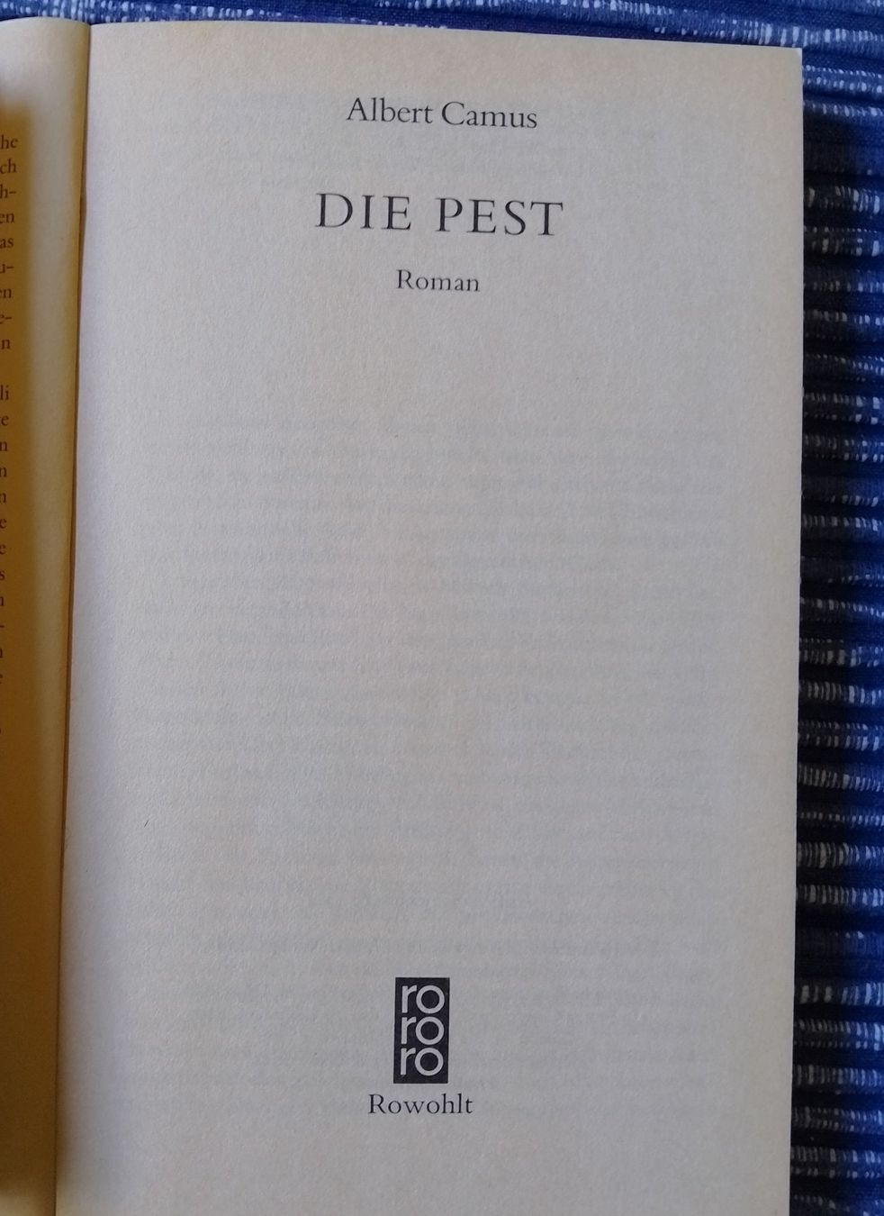 Bücher: Die PEST. Albert CAMUS – Gebraucht aus Zürich von Flitzi2005 4