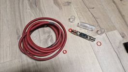 Audio Stromversorgungskabel 3m mit Sicherung 80A + Halter