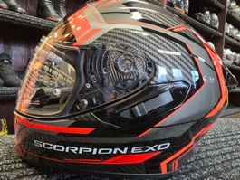 Casque Scorpion Exo-1400 Evo II Linart noir/rouge