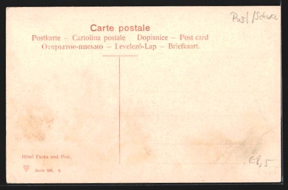 Cartoline postali: AK Furka, Hotel Furka und Post – Usato da Berlin venduto da bartko-reher 1