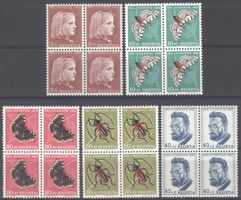 PJ 1953 148-152 Viererblöcke postfrisch **
