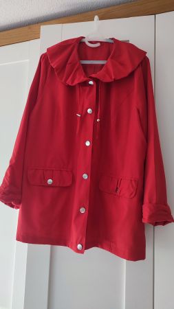 Leichte Uebergangsjacke, rot, Gr 48