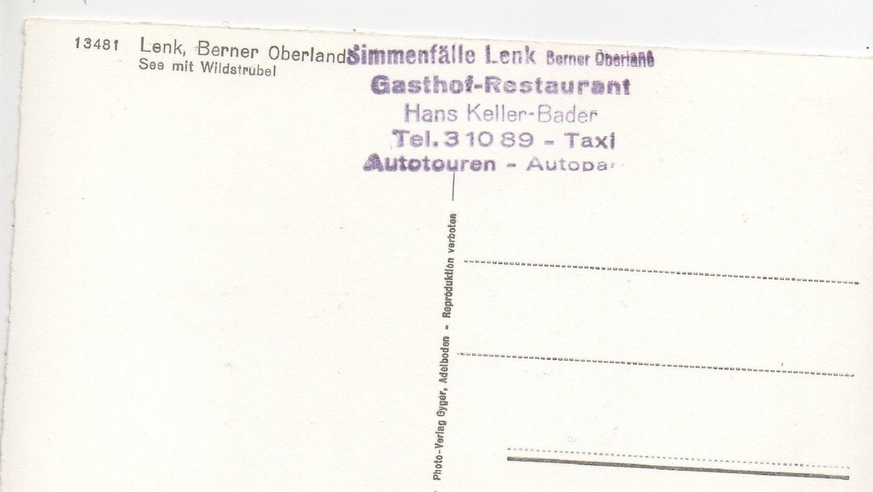 Cartes postales: LENK See mit Wildstubel – Neuf (Voir description) à Jona par philajona 1