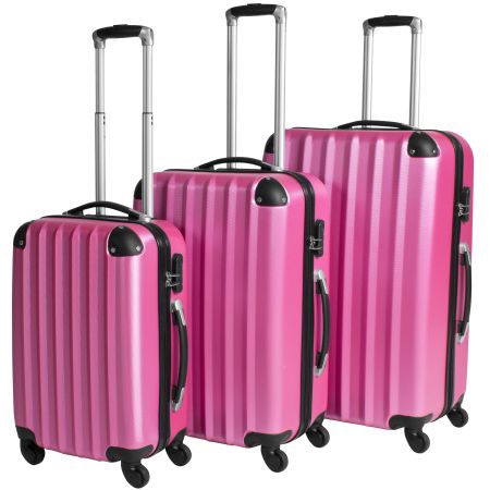 Reisekofferset Hartschale - pink