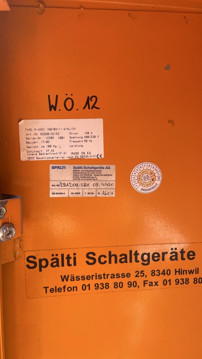 Elettrotecnica: Baustromverteiler Bauprovisorium Stromverteiler 63A Fi Typ B – Usato da Zürich venduto da felix.good 6