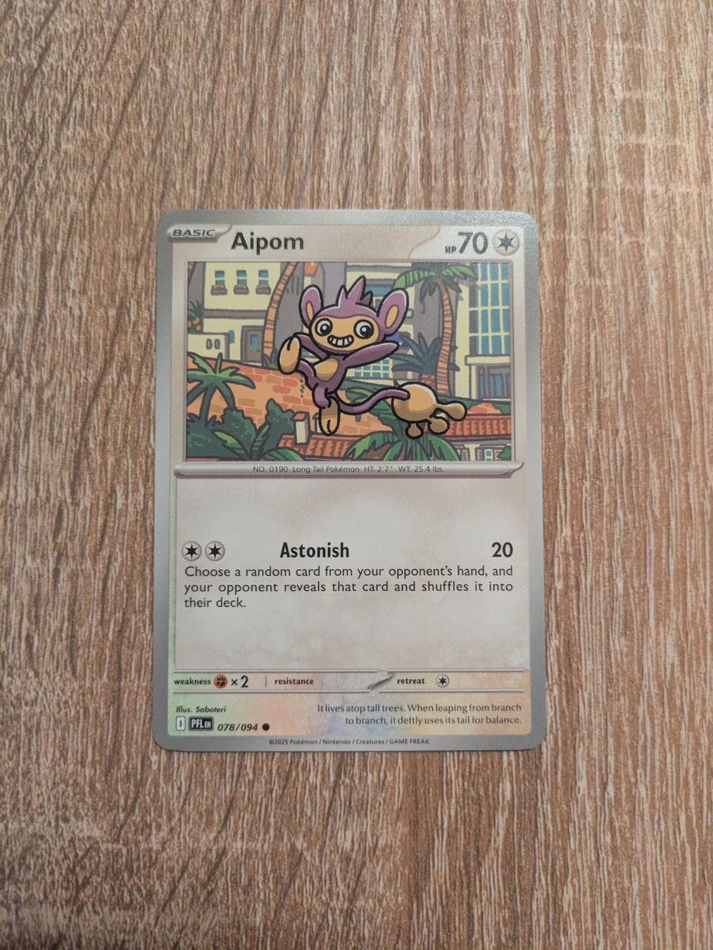 Pokémon Sammelbilder & Trading cards: AIPOM, PHANTASMAL FLAMES, PFL78, 2025, COM, ENG, NM / MT – Gebraucht aus Losone von AlpineLayer