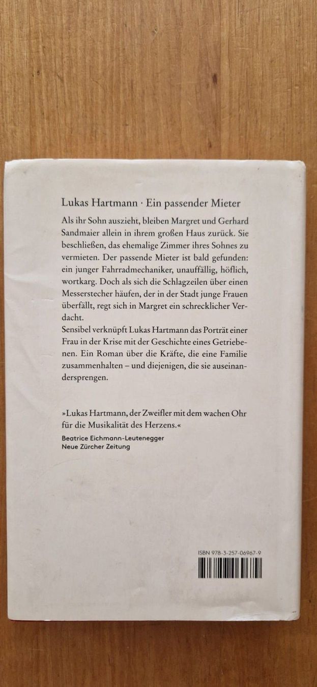 Libri: Lukas Hartmann - Ein passender Mieter – Usato da Frauenfeld venduto da jgh_gx6v 1