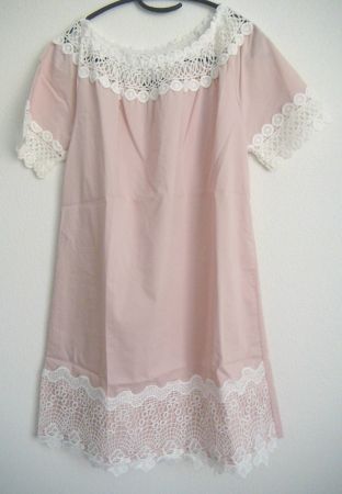 Long-Tunika m. Spitzen, Rosa od. Hellblau, Gr. M *ROMEO* NEU