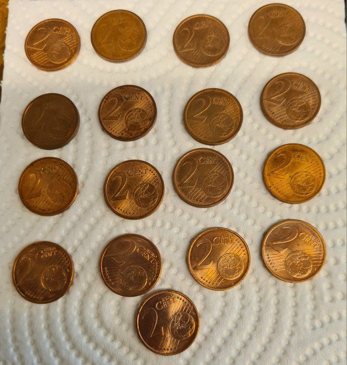 Tutti le monete: 17x 2 Cent Münzen – Usato da Zell LU venduto da Jamaila 1