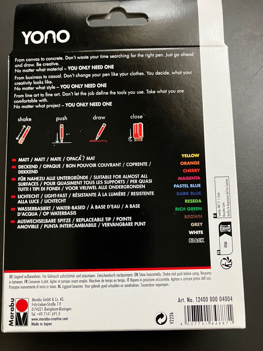 Stifte & Marker: Acryl Stifte Marabu – Neu (gemäss Beschreibung) aus Tafers von Mwu 2
