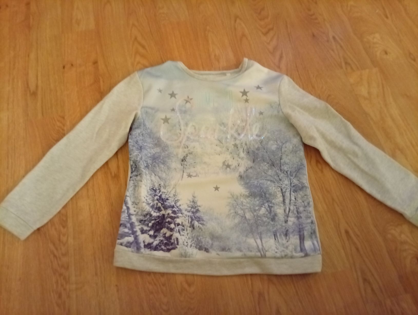 Maglioni & Felpe: Winterpullover Mädchen, Glitzerprint, Grösse 158 / 164 – Usato da Worben venduto da ersa01