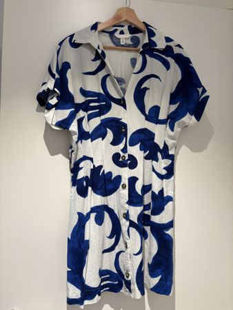 Robe chemise coton avec ceinture H&M S