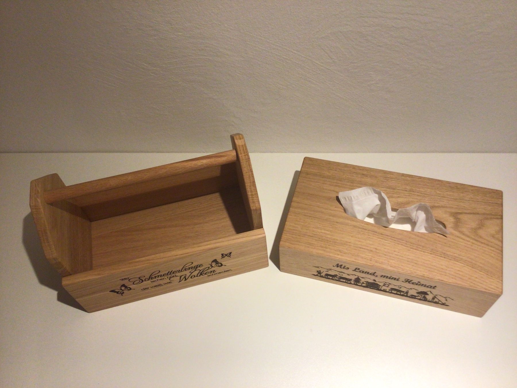 Articoli in legno: Geschenkkiste und Kleenex-Box – Nuovo (secondo la descrizione) da Benken SG venduto da Hagli76 4