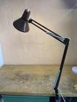 Vintage Architektenlampe / Schreibtischlampe Braun