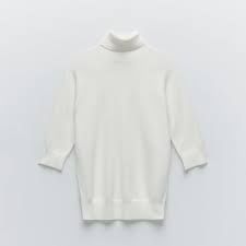 knit top white size S 
