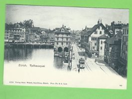 Zürich Rathausquai um 1900 Rarität