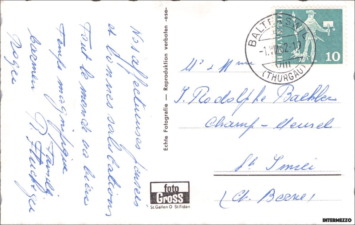 Cartoline postali: Balterswil TG // 1962 Dorf – Usato da Basel venduto da intermezzo12 1
