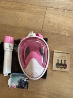 Vollgesichtsmaske Mint Lama rosa Grösse S/M