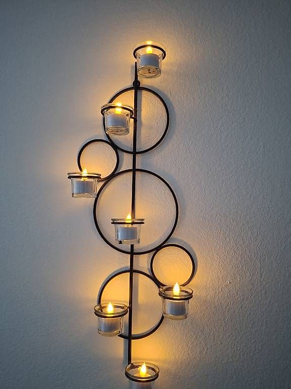 Kerzenständer: Teelichterwandhalter mit 7 Teelichter – Gebraucht aus Effretikon von CorneliaM03 1