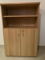 Büroschrank / Aktenschrank mit Regal – Buche – 125 × 80 × 43