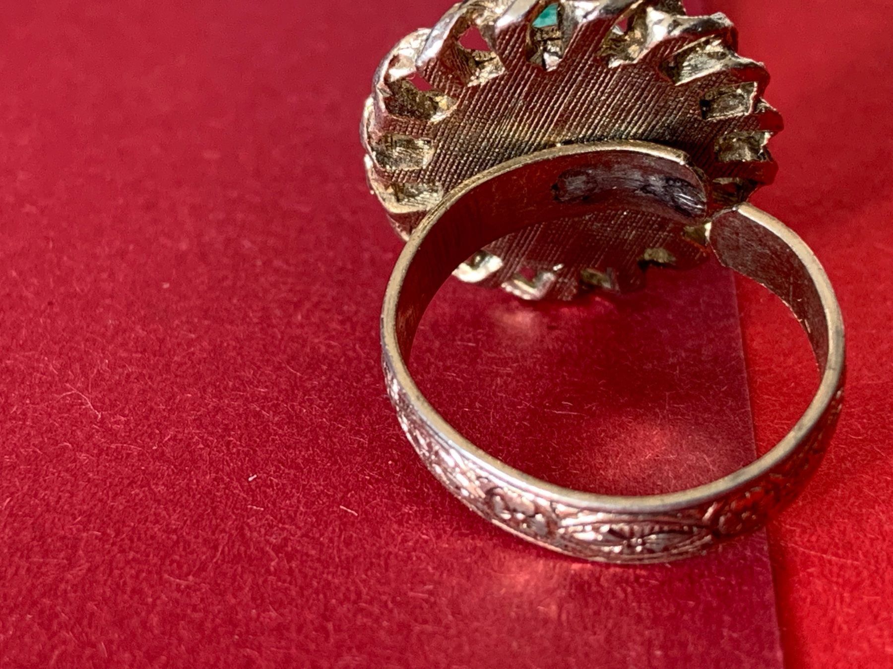 Ringe: Vergoldeter Ring  grüner stein! Rg 61 – Gebraucht aus Dittingen von Bellevista 5