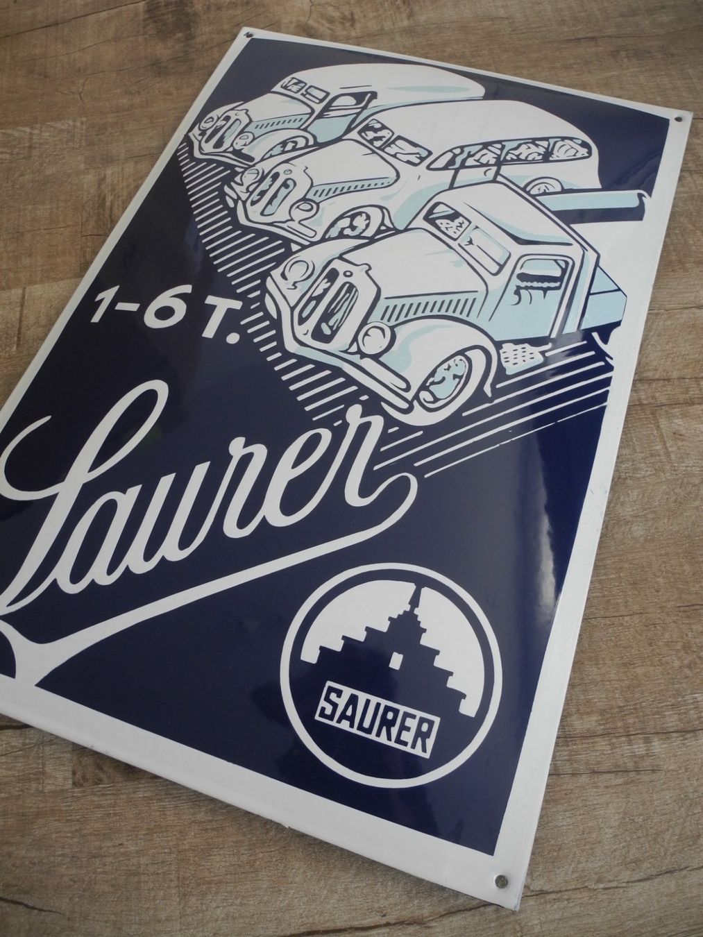 Saurer Ecriteaux: GROSSES SAURER EMAILSCHILD – Neuf (Voir description) à Reinach AG par Huckleberrysix 2