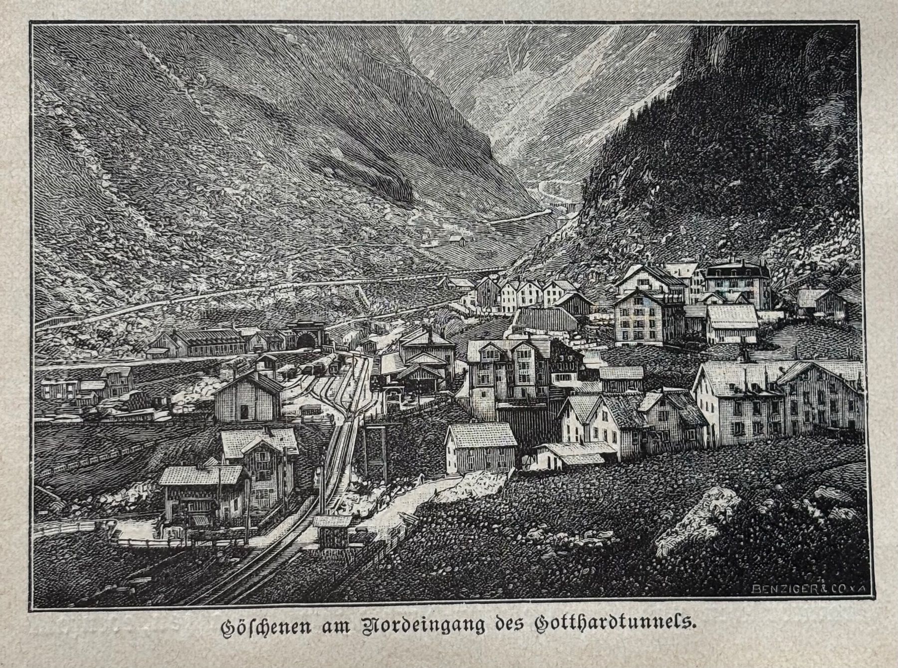 Cartoline postali: Antik Druck, 1902 - Göschenen – Usato da Frauenfeld venduto da Merk52