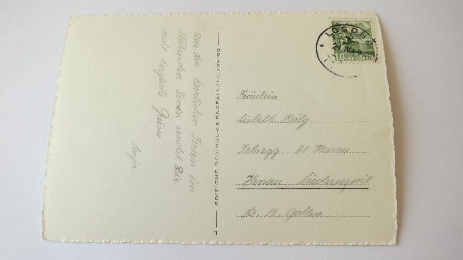 Ansichtskarten: Ronco - Isola Brissago - 1949 – Gebraucht aus Jona von centumprata 1