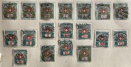 1910-27, Los Porto und Portofreiheit Marken